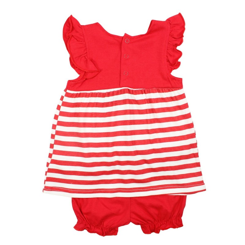 Ensemble Minnie robe et short - rouge et blanc