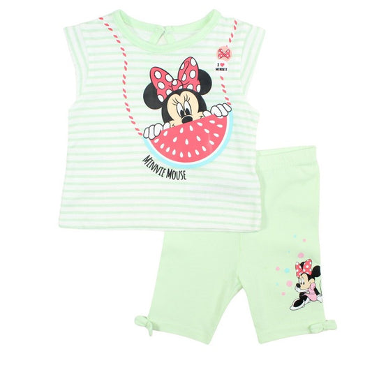 Ensemble Minnie tee-shirt et pantacourt - vert