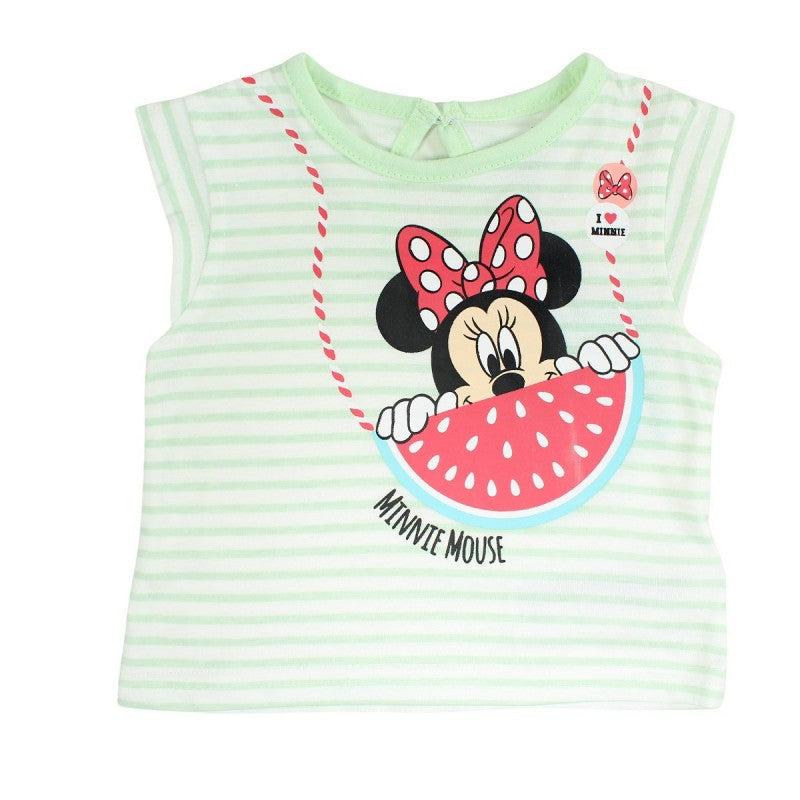 Ensemble Minnie tee-shirt et pantacourt - vert