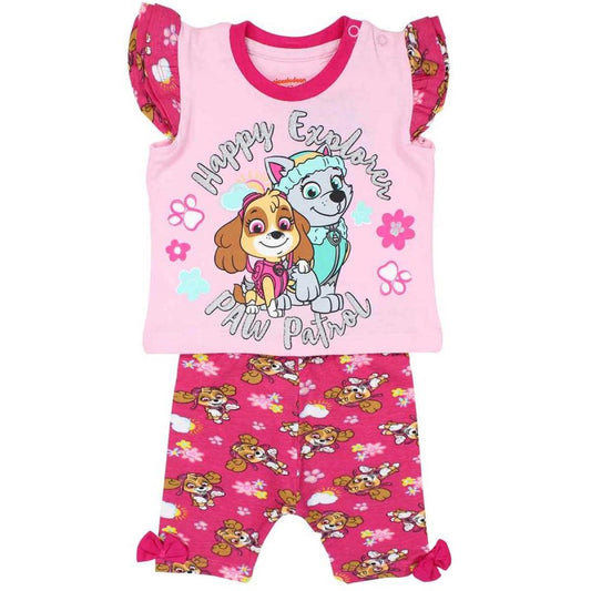 Ensemble Pat'Patrouille tee-shirt et pantacourt - rose