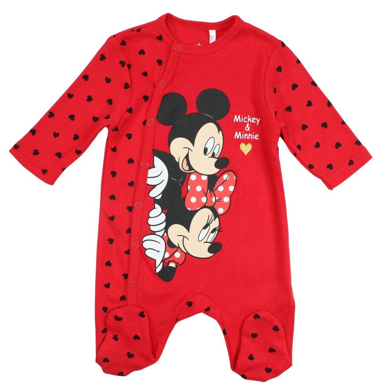 Grenouillère Mickey - rouge et noir