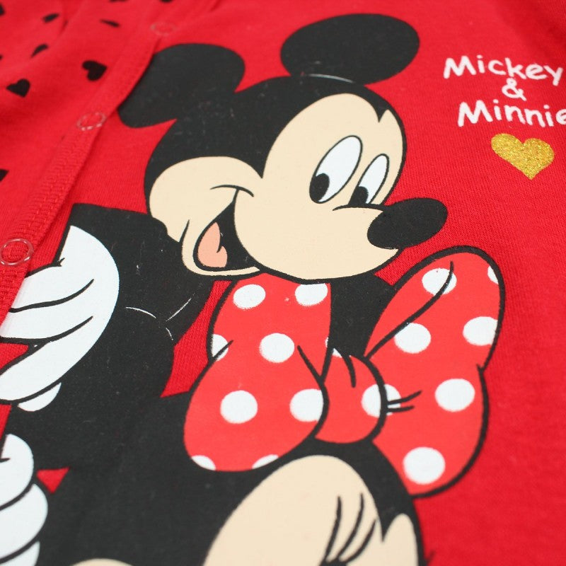 Grenouillère Mickey - rouge et noir