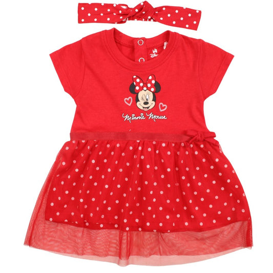 Robe tulle Minnie et bandeau - rouge