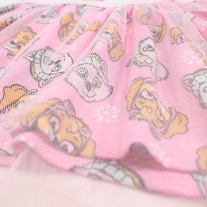 Robe tulle Pat'Patrouille et bandeau - rose et gris