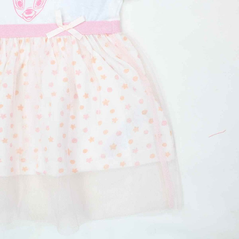 Robe tulle et bandeau Bambi - blanc et rose