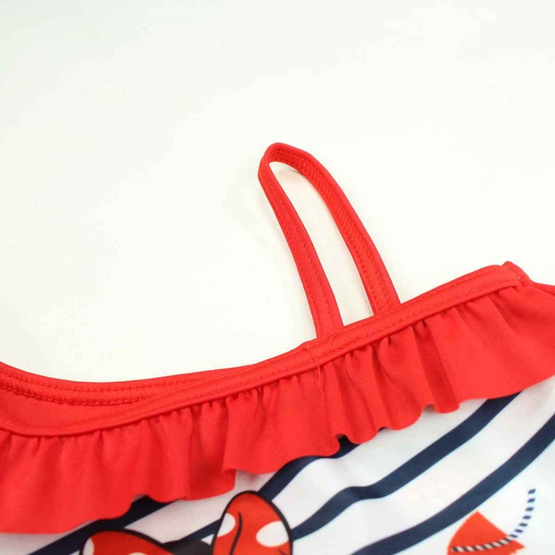 Maillot de bain Minnie 1 pièce - rouge et bleu marine