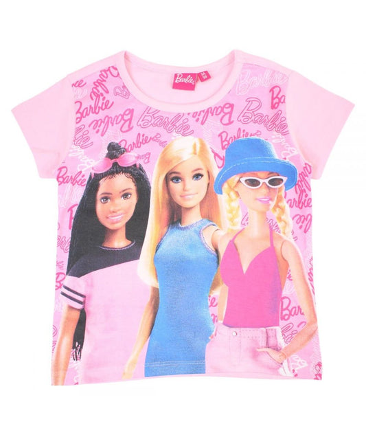 Ensemble Barbie tee-shirt et short - rose clair