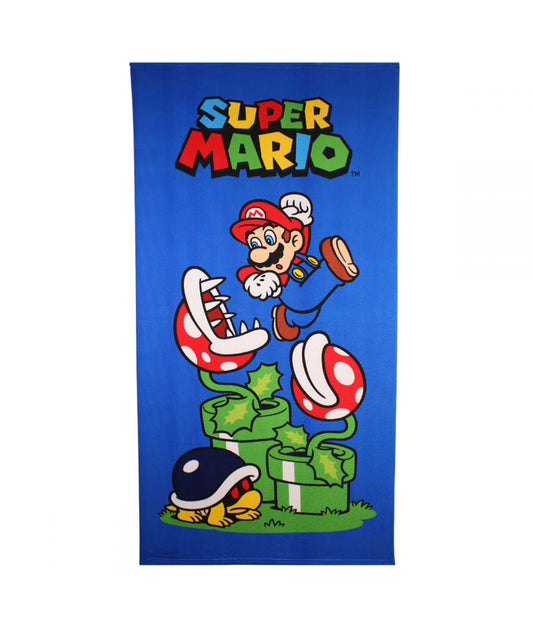 Serviette de plage Super Mario- bleu