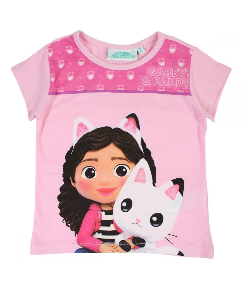 Ensemble Gabby tee-shirt et short - rose clair
