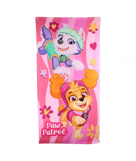Serviette de plage Pat'Patrouille - rose