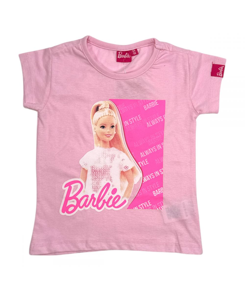 Ensemble Barbie tee-shirt et short - rose et rouge