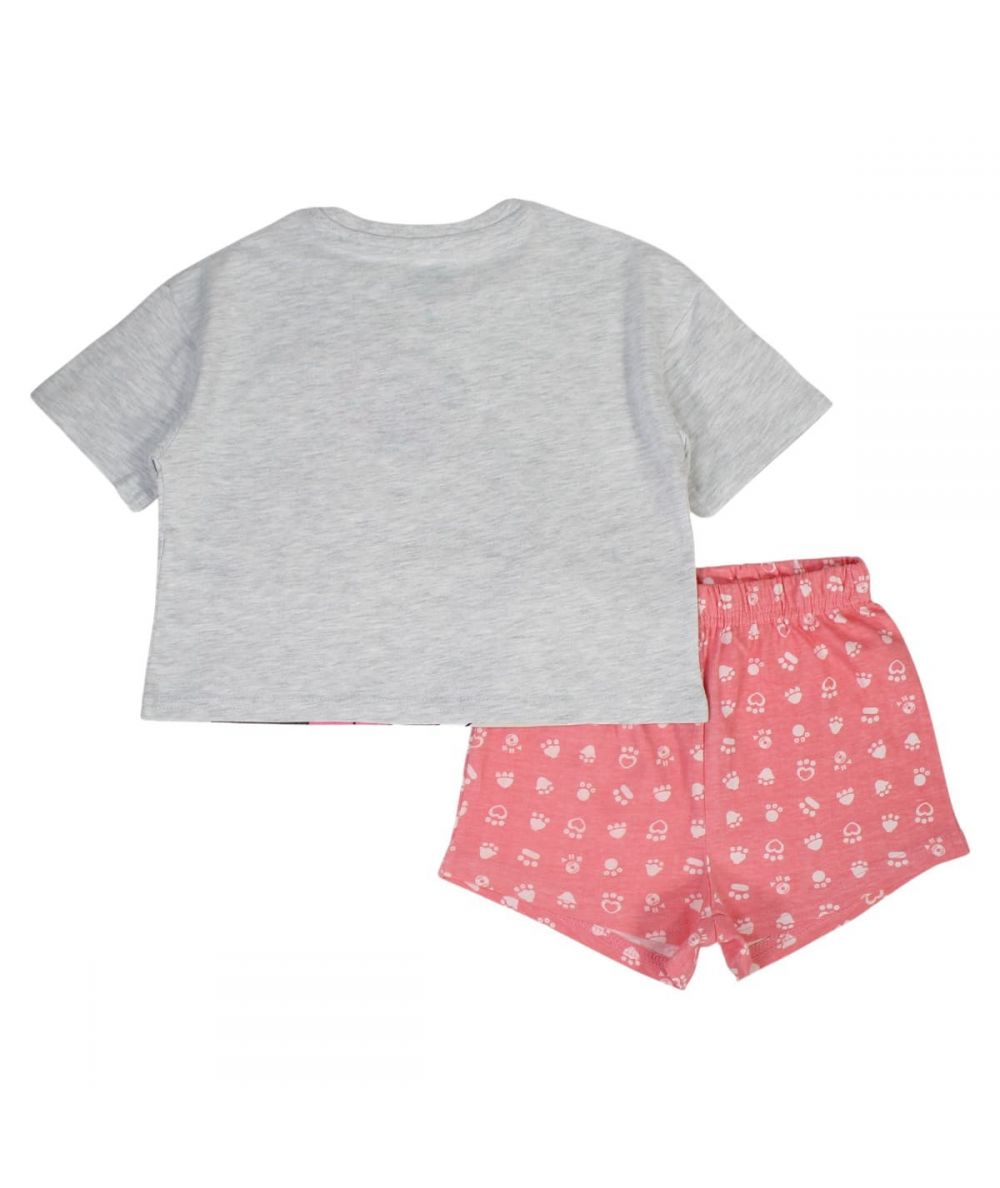 Ensemble Gabby tee-shirt et short - gris