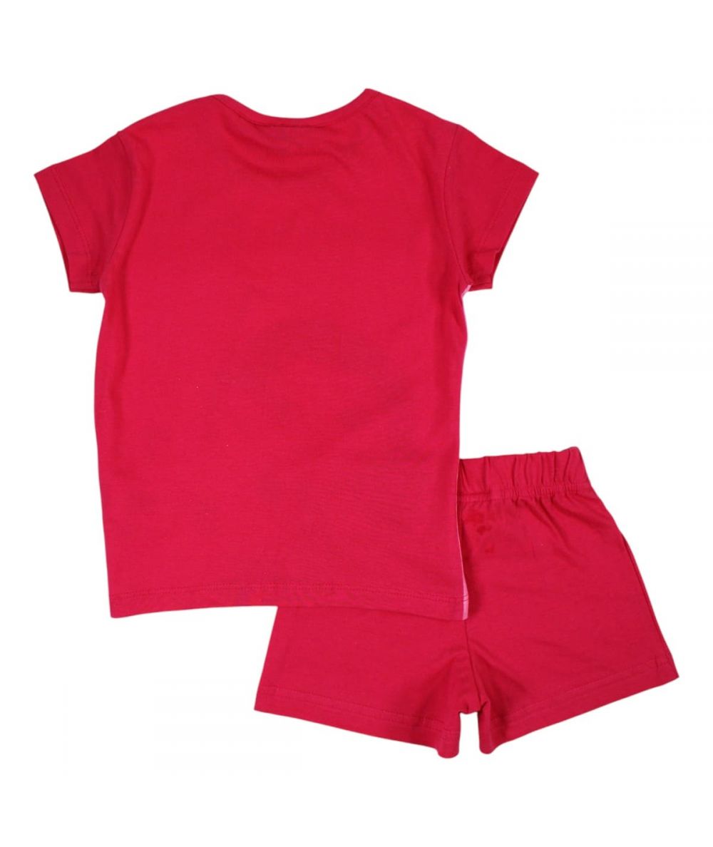Ensemble Gabby tee-shirt et short - rose