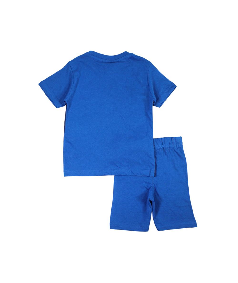 Ensemble Spiderman tee-shirt et short - bleu