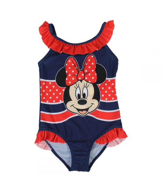 Maillot de bain Minnie 1 pièce - bleu et rouge