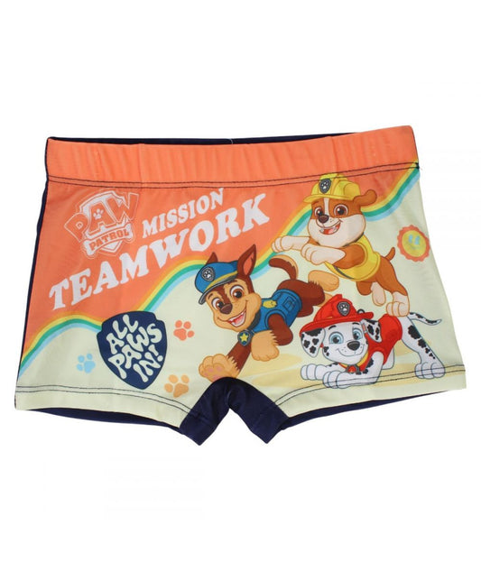 Boxer de bain Pat'Patrouille - orange