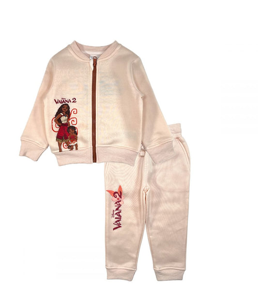 Ensemble Vaiana veste et jogging - saumon