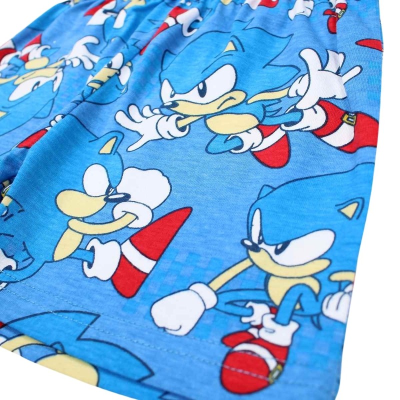 Ensemble Sonic tee-shirt et short - bleu