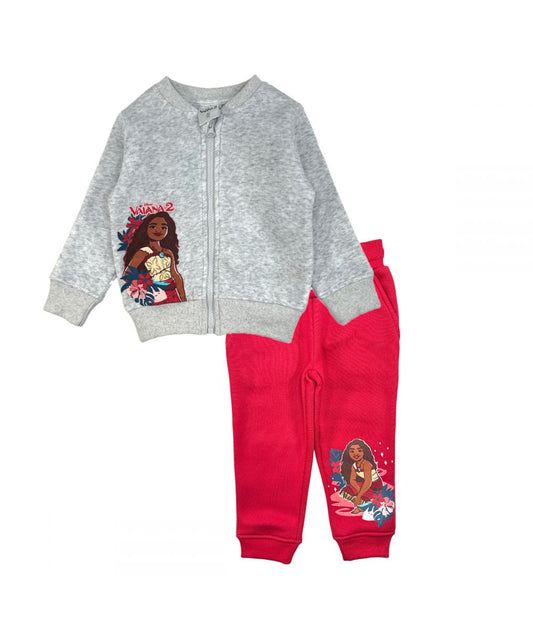 Ensemble Vaiana veste et jogging - gris et rouge