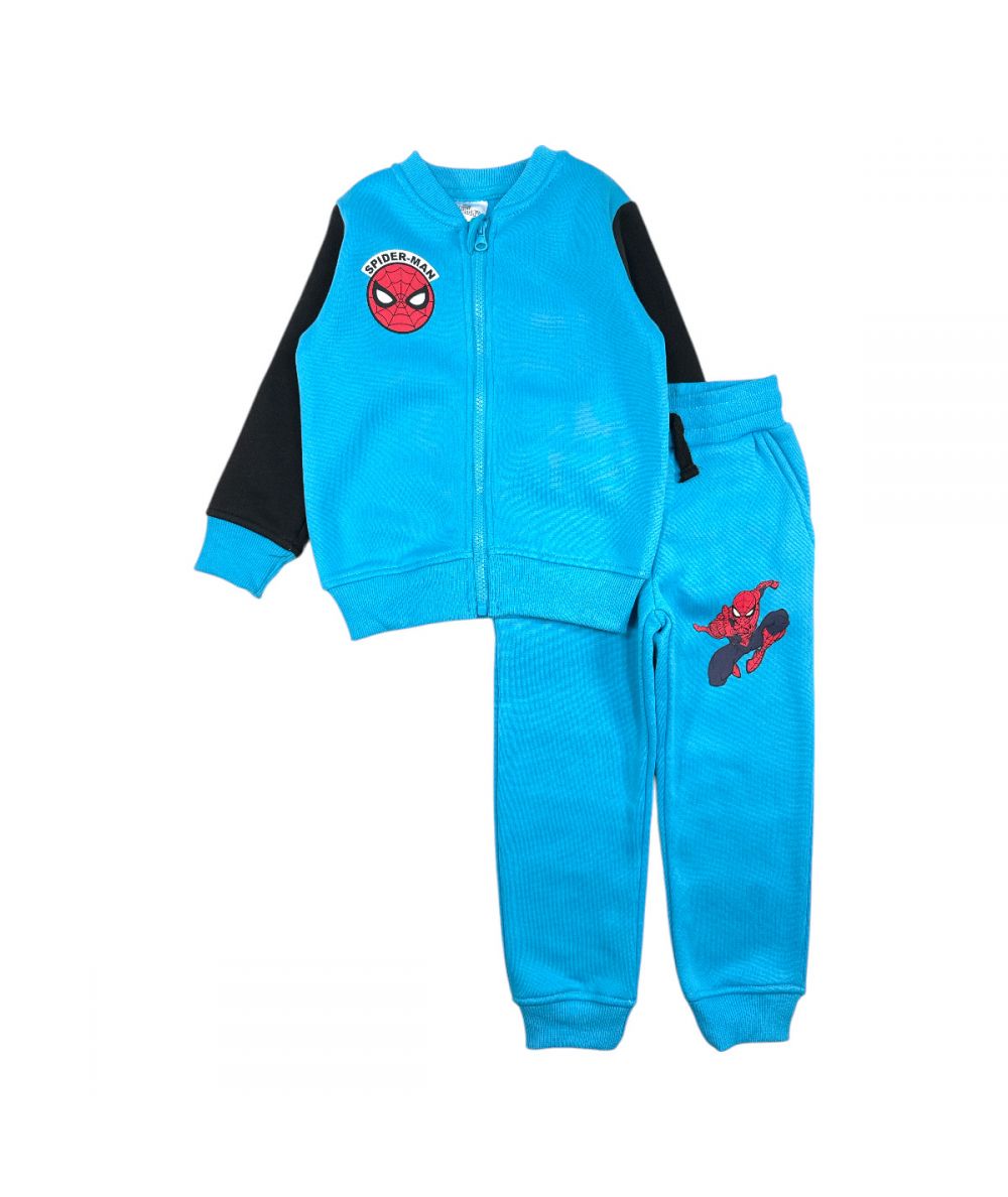 Ensemble Spiderman veste et jogging - bleu
