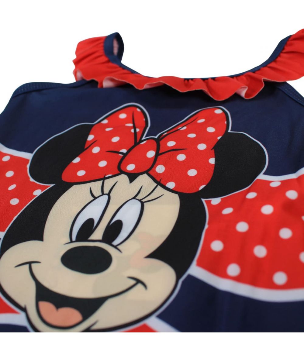 Maillot de bain Minnie 1 pièce - bleu et rouge