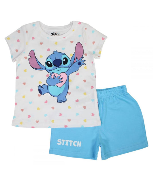 Ensemble Stitch tee-shirt et short - bleu et blanc