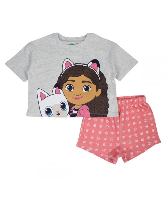 Ensemble Gabby tee-shirt et short - gris