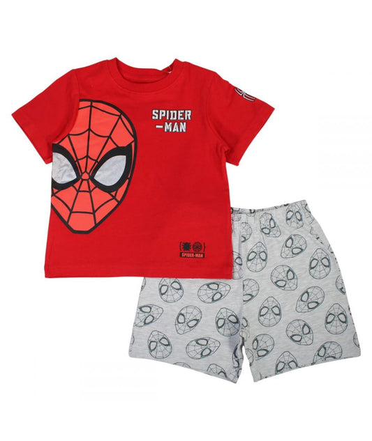 Ensemble Spiderman tee-shirt et short - gris et rouge