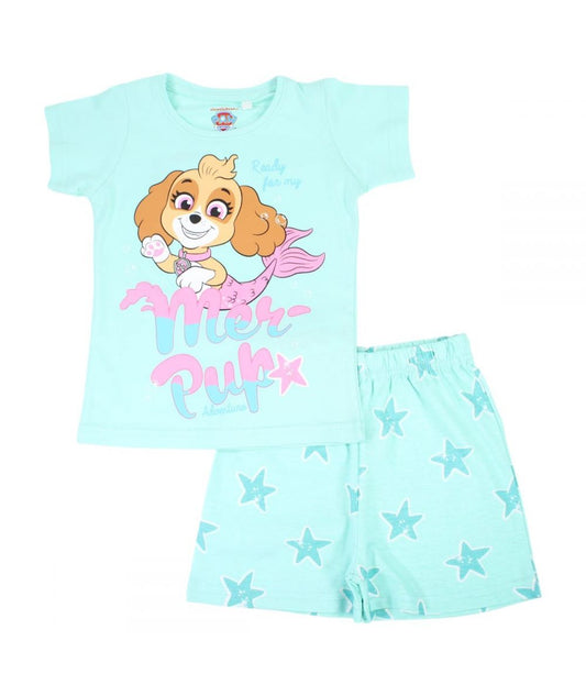 Ensemble Pat'Patrouille tee-shirt et short - vert-bleu