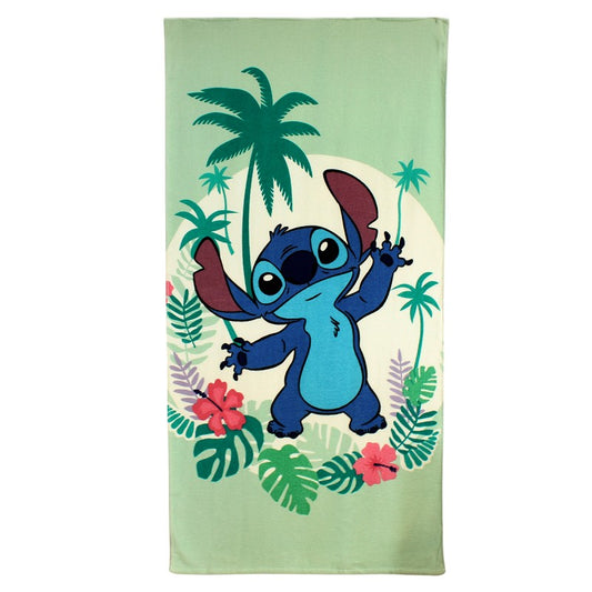 Serviette de plage Stitch - vert