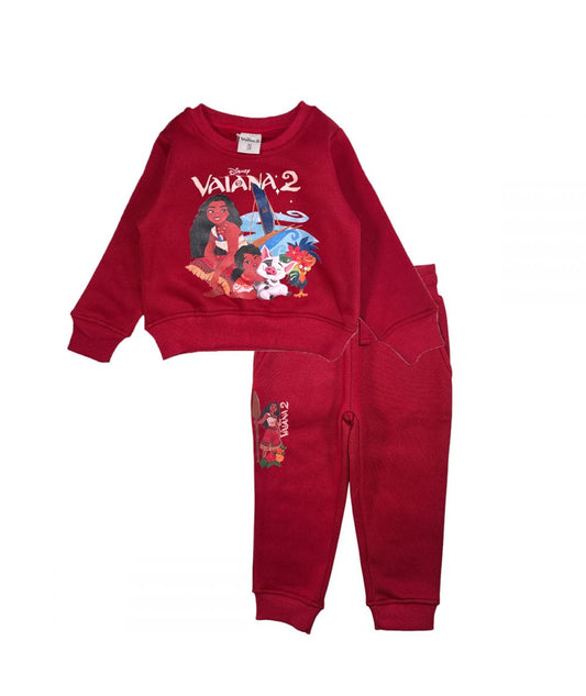 Ensemble Vaiana sweat et jogging - rouge