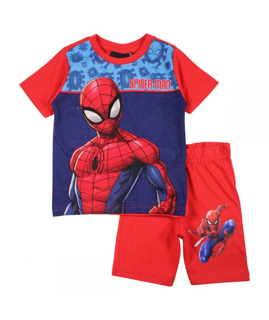 Ensemble Spiderman tee-shirt et short - rouge