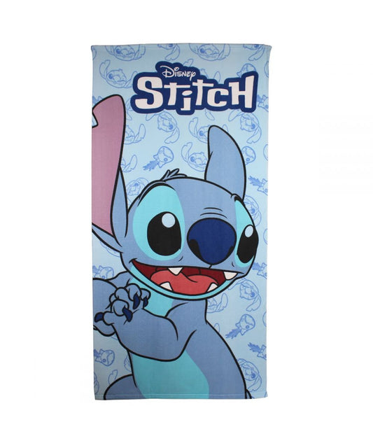 Serviette de plage Stitch - bleu