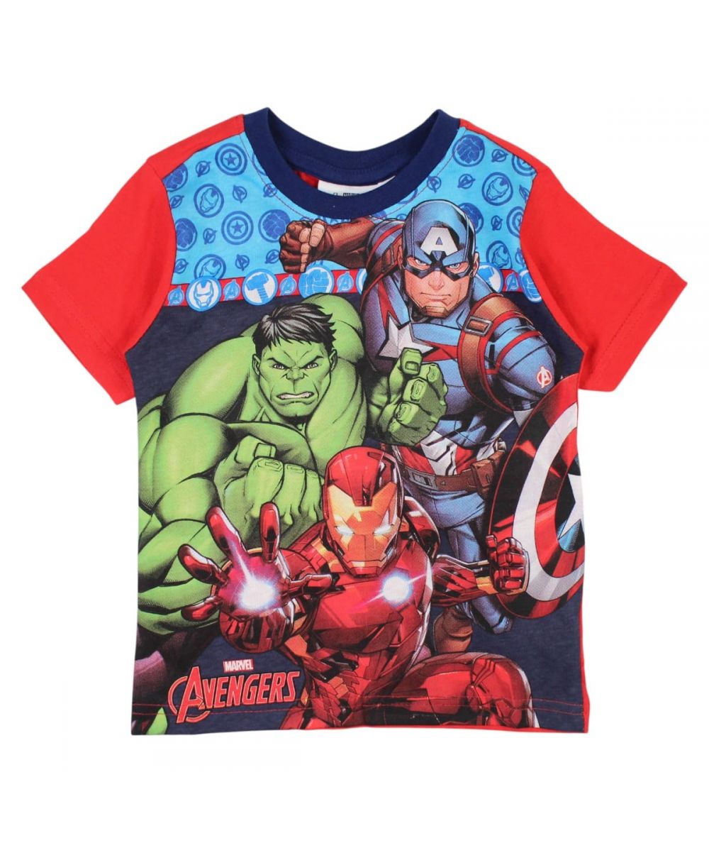 Ensemble Avengers tee-shirt et short - rouge