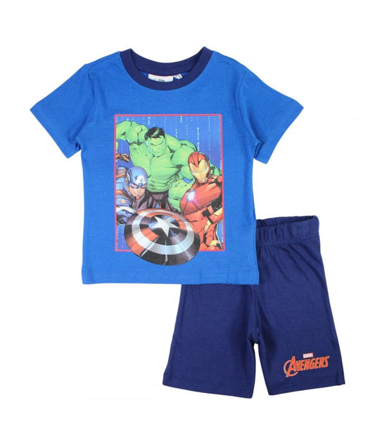 Ensemble Avengers tee-shirt et short - bleu roi
