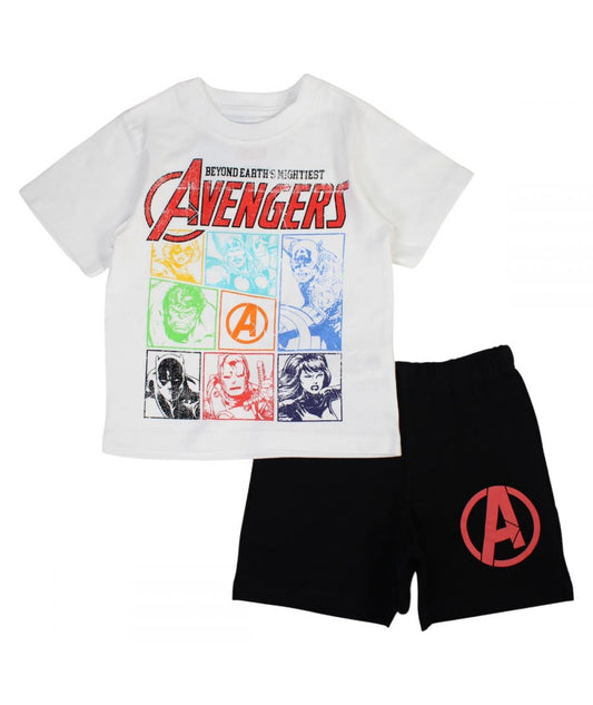 Ensemble Avengers tee-shirt et short - gris et noir