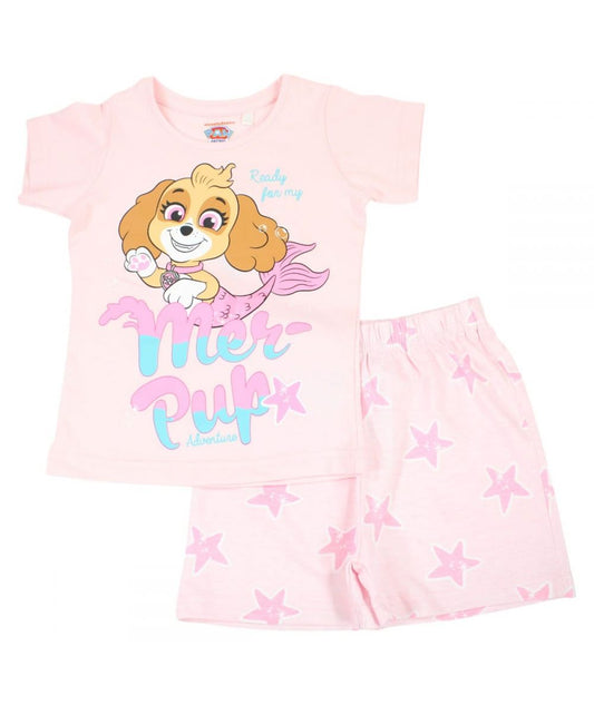 Ensemble Pat'Patrouille tee-shirt et short - rose
