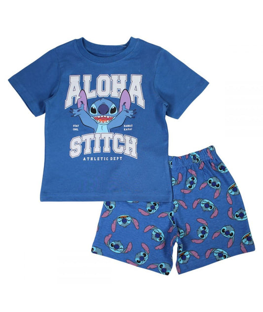 Ensemble Stitch tee-shirt et short - bleu roi