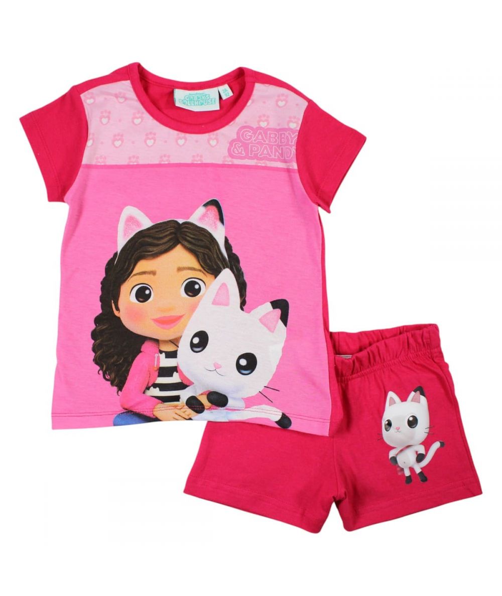 Ensemble Gabby tee-shirt et short - rose
