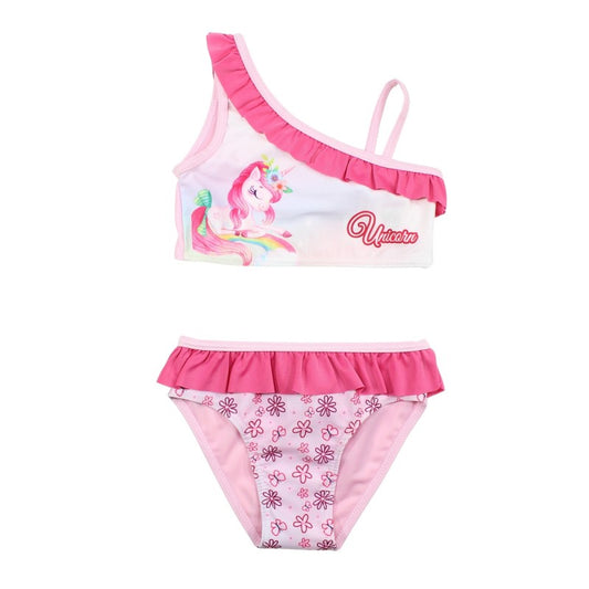 Maillot de bain Unicorn 2 pièces - fushia et rose