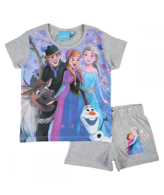 Ensemble La Reine des Neiges tee-shirt et short - gris