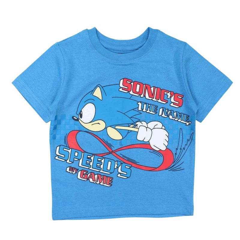 Ensemble Sonic tee-shirt et short - bleu
