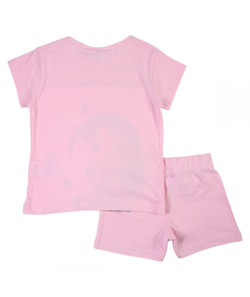 Ensemble Gabby tee-shirt et short - rose clair