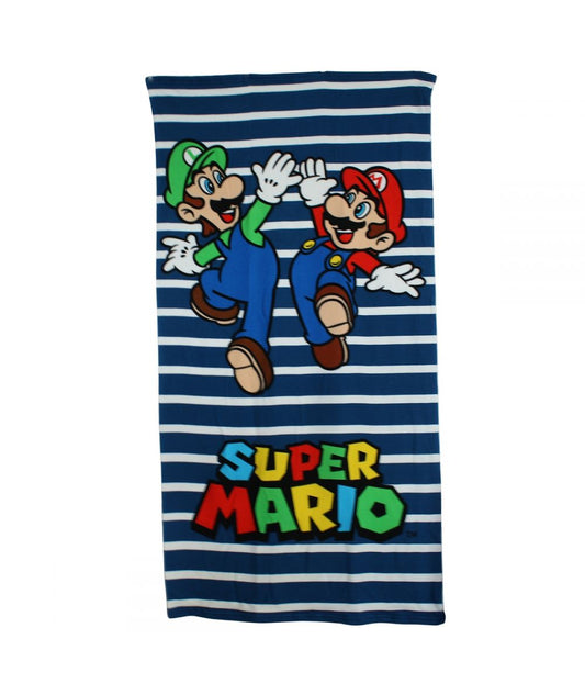 Serviette de plage Super Mario- bleu foncé